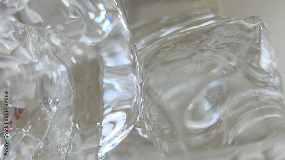 chunks of ice Pieces of ice with frozen air bubbles in the glass. Ice for a drink. chunks of ice Pieces of ice with frozen air bubbles in the glass. Ice for a drink.