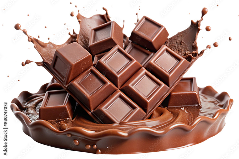 chocolate bar splashing chocolate bar splashing