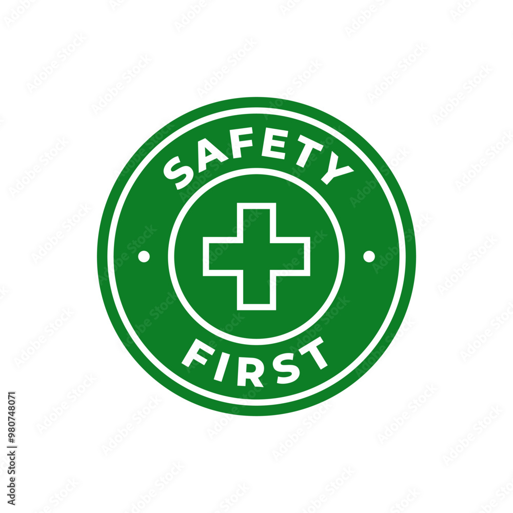 Safety first sign logo design for safety workplace factory manufacture banner. Safety first sign logo design for safety workplace factory manufacture banner.