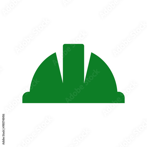 Construction worker helmet vector icon