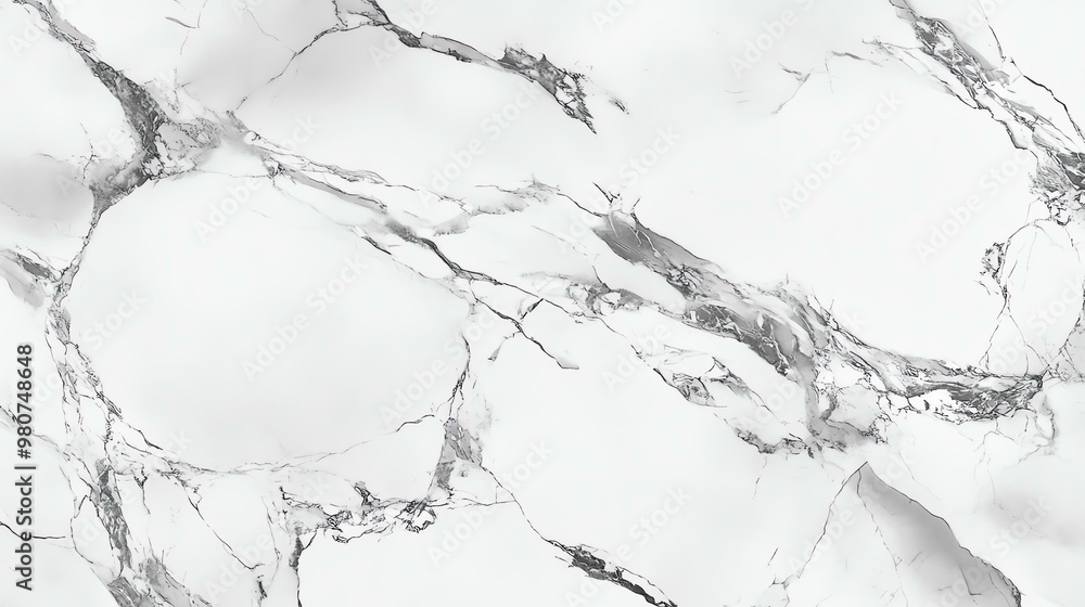 Elegant white marble background with striking gray veining for interior design and artistic projects. Elegant white marble background with striking gray veining for interior design and artistic projects.
