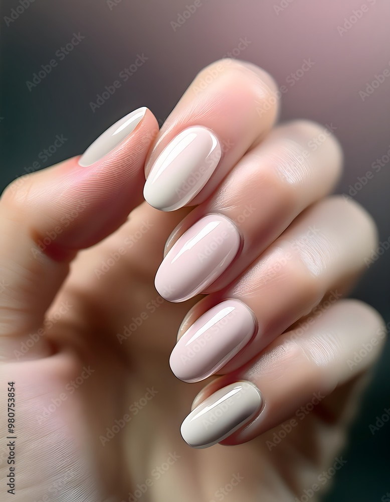 Light pastel nails with a matte finish show off a gradient ombre effect on your hands. Light pastel nails with a matte finish show off a gradient ombre effect on your hands.