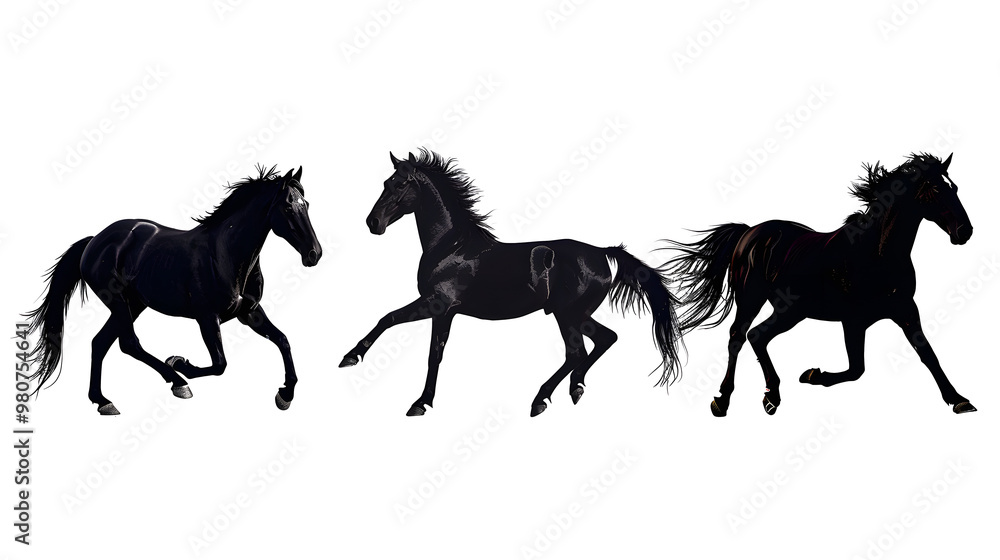 horse silhouettes on the white background volume 3 horse silhouettes on the white background volume 3