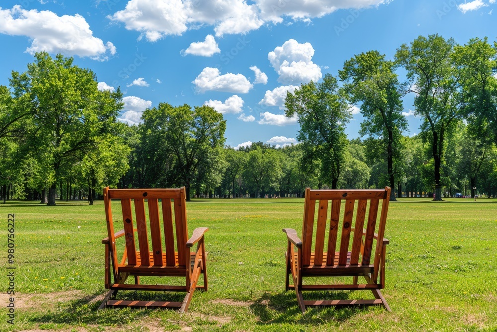 terrace with wooden deckchairs in a very green garden both zen and fresh terrace with wooden deckchairs in a very green garden both zen and fresh