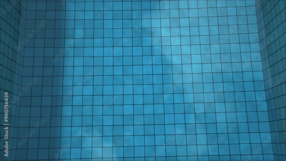 Looping Underwater 3D Illustration of Blue Pool with Water Reflections Looping Underwater 3D Illustration of Blue Pool with Water Reflections