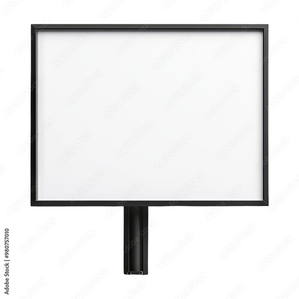 A blank advertising board ready for customization, perfect for marketing messages or promotions in various settings. A blank advertising board ready for customization, perfect for marketing messages or promotions in various settings.