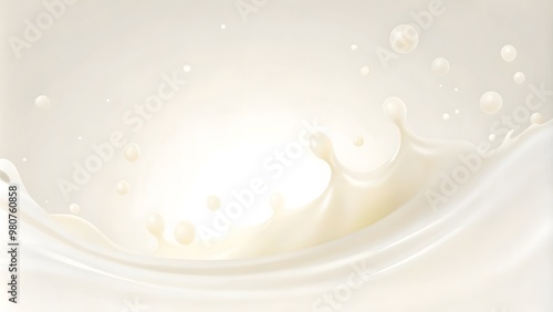 a splash of milk that is being poured abstract background. Generative AI