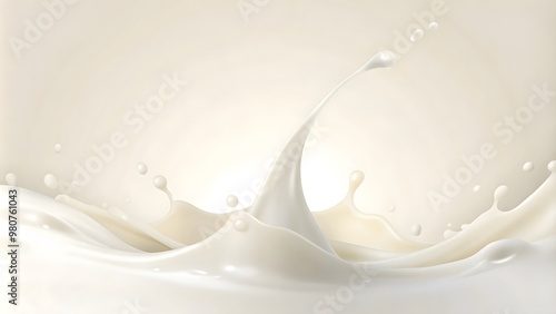 a splash of milk that is being poured abstract background. Generative AI
