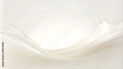 a splash of milk that is being poured abstract background. Generative AI