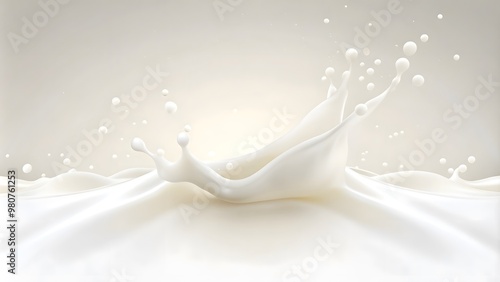 a splash of milk that is being poured abstract background. Generative AI