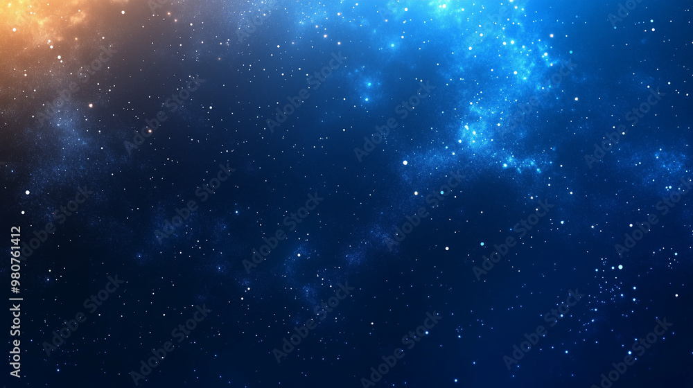 Fototapeta premium Vibrant Galactic Cloud With Bright Stars Across Deep Space Horizon