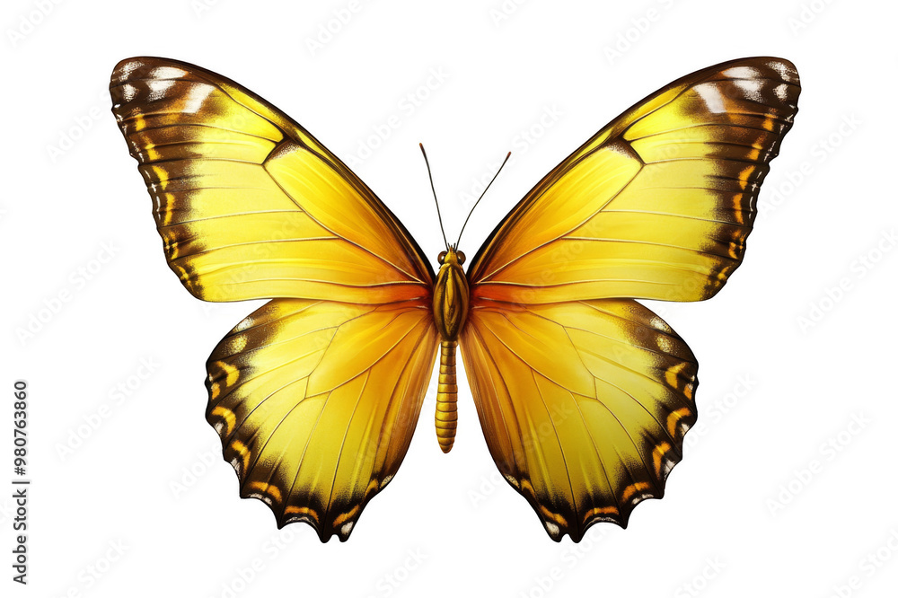 Yellow butterfly on transparent background Yellow butterfly on transparent background
