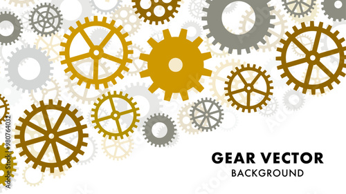 歯車　背景　散りばめ　ベクター