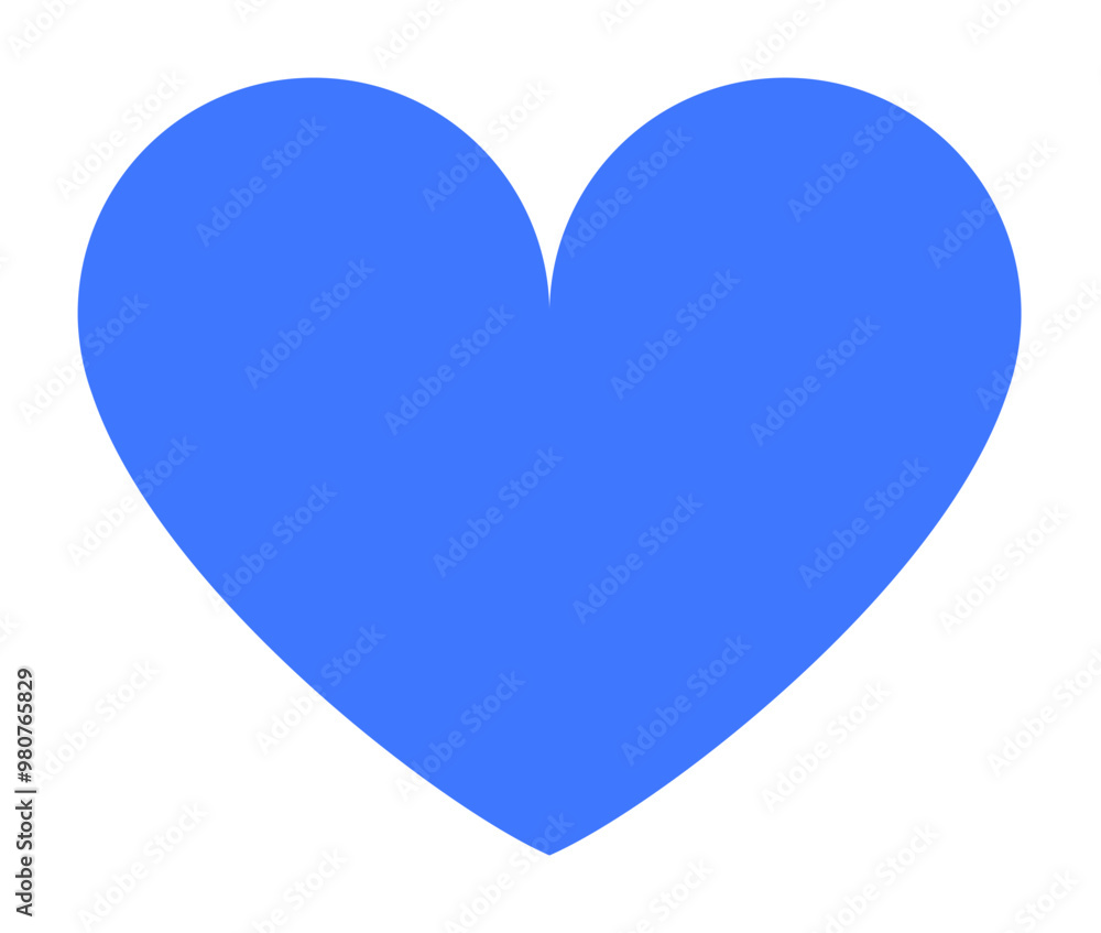 Solid bright blue heart shape in simple vector design. Ideal for love, compassion, relationships, romance, and Valentine s Day themes. Minimalistic and clean style. Solid bright blue heart shape in simple vector design. Ideal for love, compassion, relationships, romance, and Valentine s Day themes. Minimalistic and clean style.