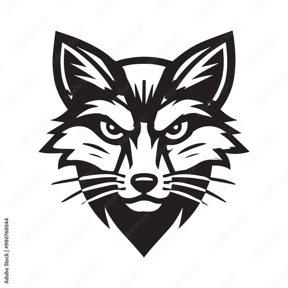 Fox face vector illustration in black and white - Fox Clipart Design - Fox's head outline logo concept
Fox face vector illustration in black and white - Fox Clipart Design - Fox's head outline logo concept