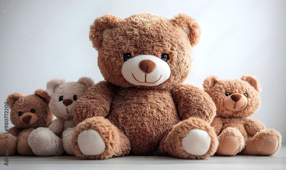 Fototapeta premium a group of teddy bears