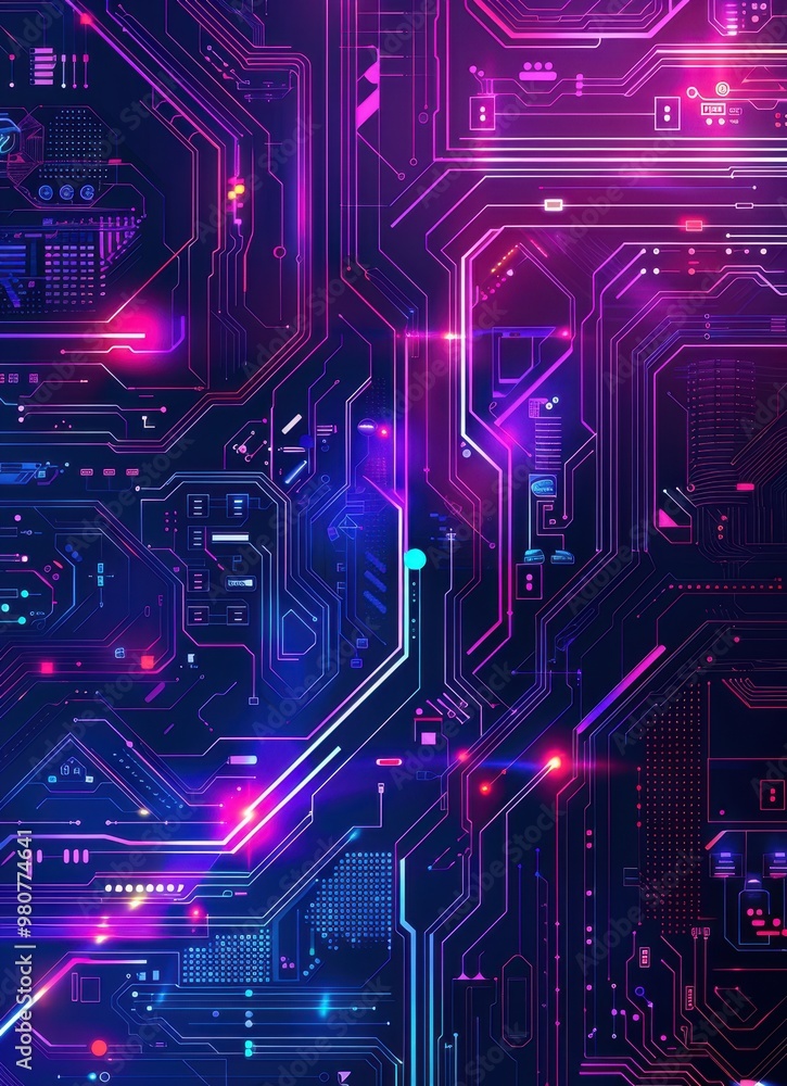 Hi-tech digital technology background concept. Illustration Hi-tech digital technology background concept. Illustration