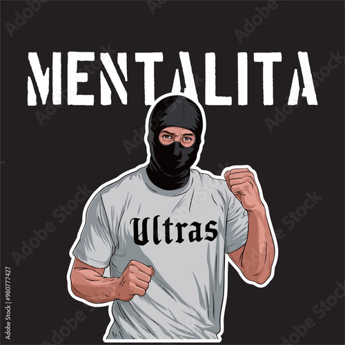 Ultras Hooligans Sticker Vector