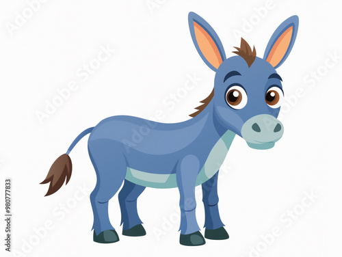 Playful Donkey Cartoon Design: Eye-Catching Art for T-Shirt Printing and Merchandise Sales