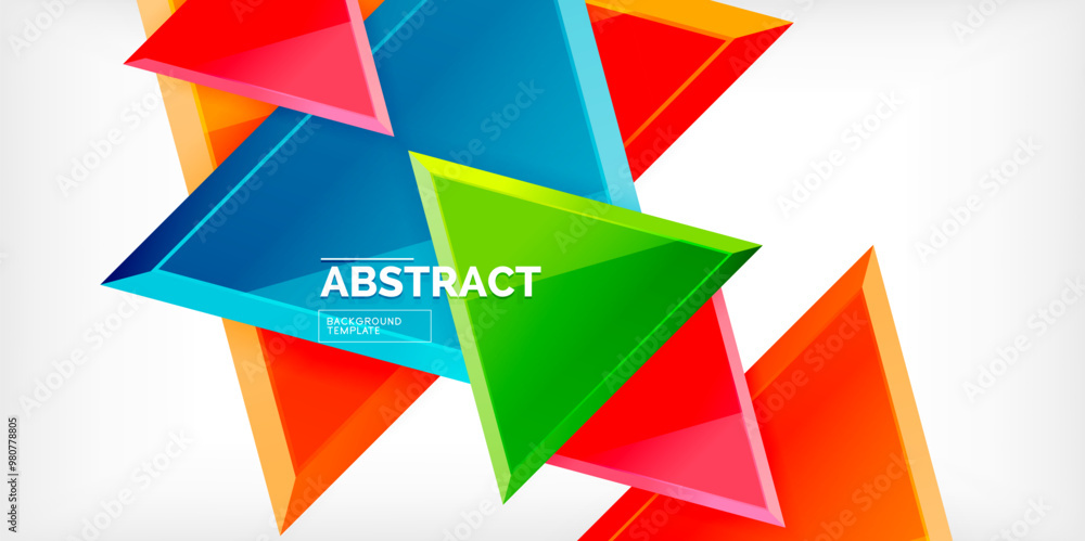 Abstract background - glossy triangles. Vector Illustration For Wallpaper, Banner, Background, Card, Book Illustration, landing page Abstract background - glossy triangles. Vector Illustration For Wallpaper, Banner, Background, Card, Book Illustration, landing page