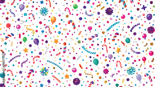 abstract background with dots Festive colorful confetti on a white background isolated Vector