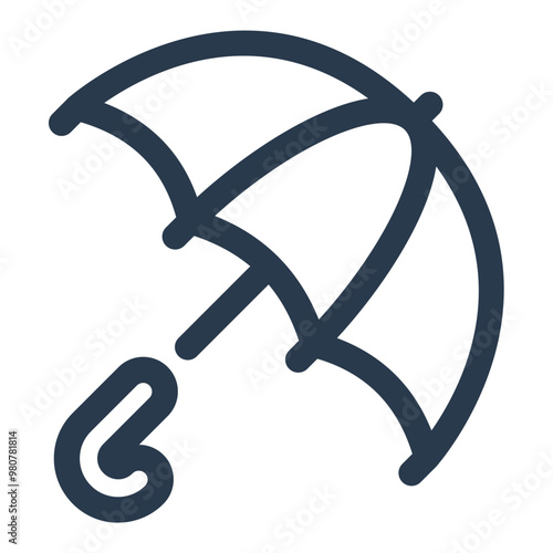 Autumn Rain Cloud With Umbrella