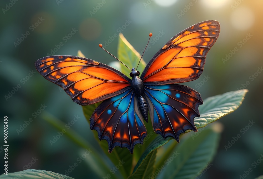 Vibrant Butterfly in a Garden Vibrant Butterfly in a Garden