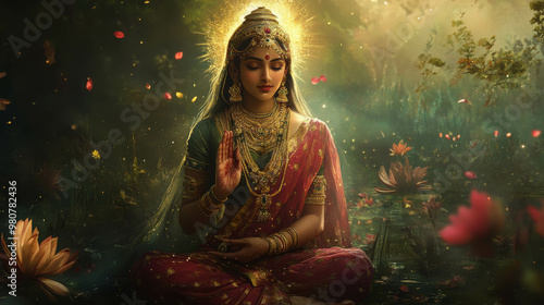 illustration of Goddess Parvati