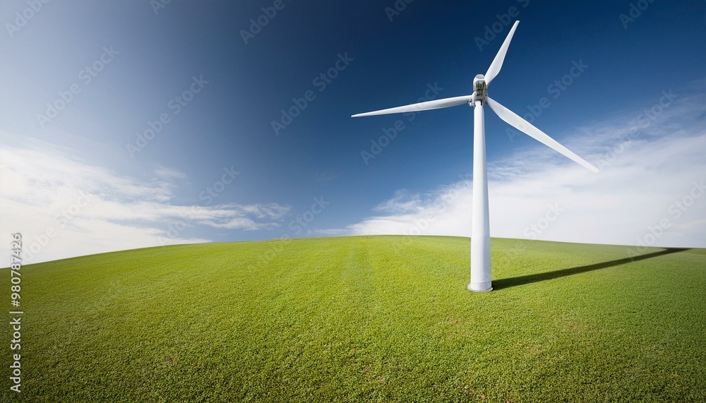 Fototapeta premium wind turbine white backgraund