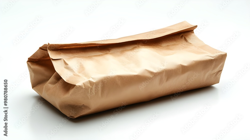 Naklejka premium a brown bag with a white background