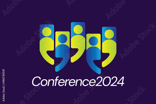 Modern Abstract Colorful Conference Logo Template