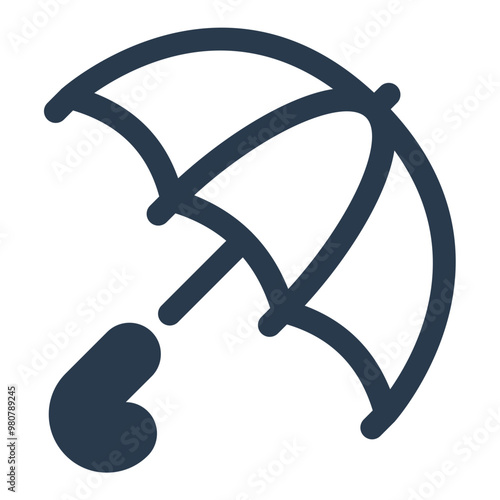 Autumn Rain Cloud With Umbrella