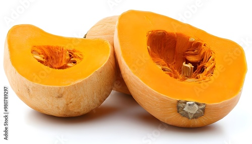 a cut up orange squash