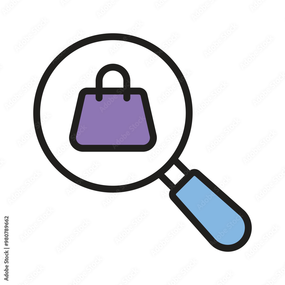 Locate stores easily with this finding shop icon for quick access Locate stores easily with this finding shop icon for quick access