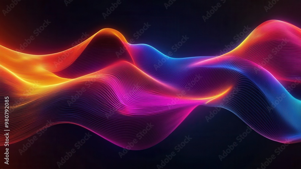 Vibrant Abstract Waves in Colorful Flowing Patterns Vibrant Abstract Waves in Colorful Flowing Patterns