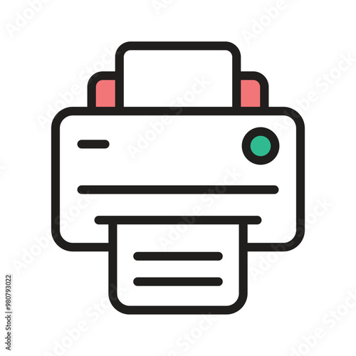 Print documents with this printer icon for efficient and clear output