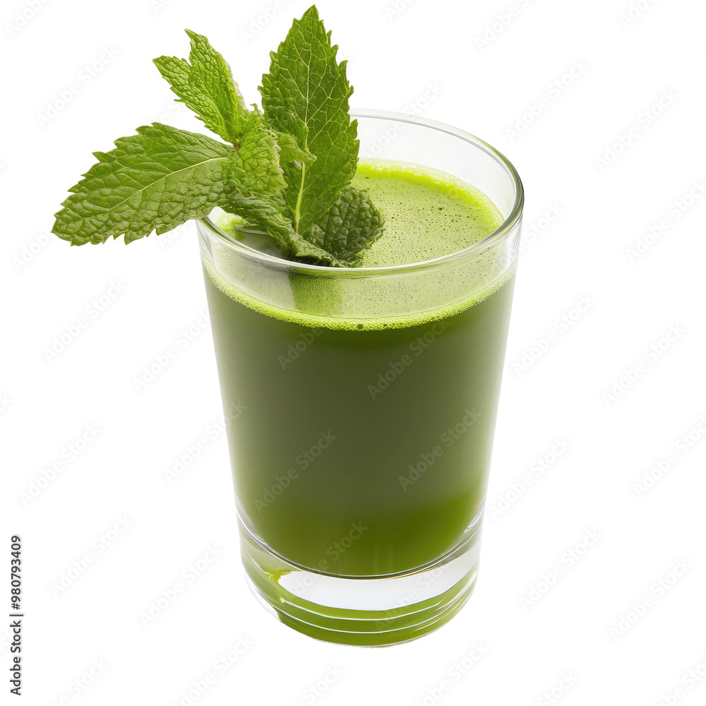 Refreshing green juice with mint Refreshing green juice with mint