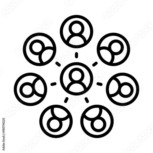 Employee Management line icon