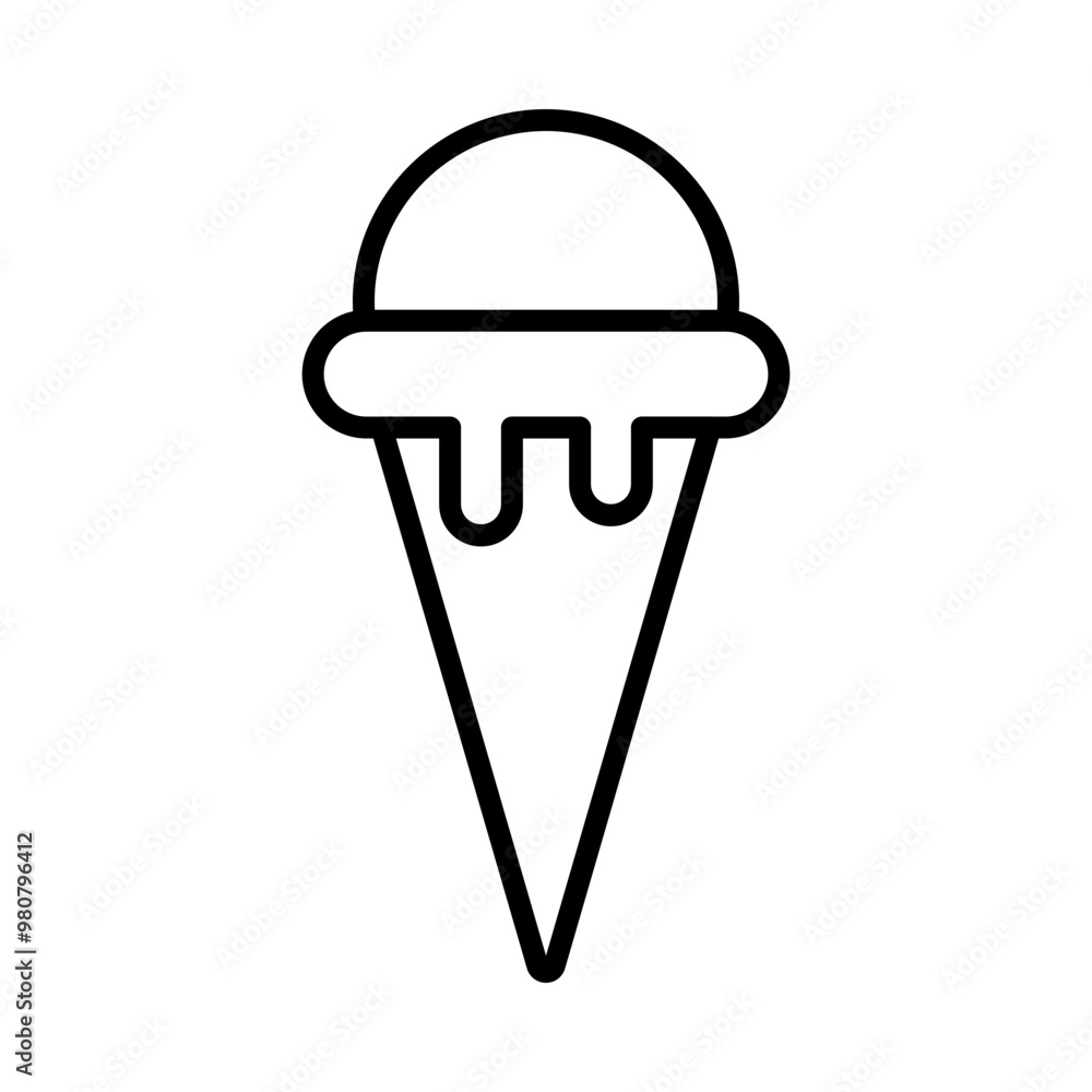 Ice Cream Cone line icon Ice Cream Cone line icon