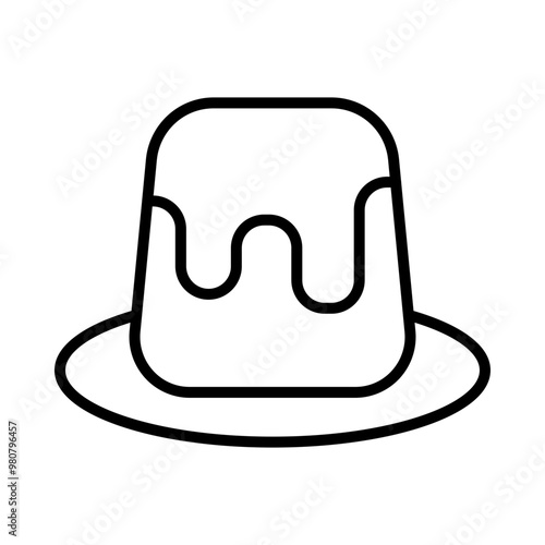 Pudding line icon
