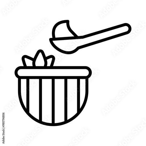 Crème Brûlée line icon