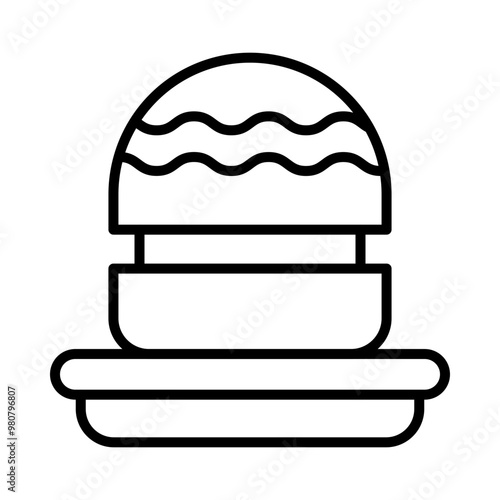 Profiterole line icon
