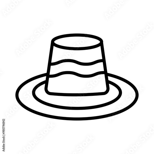 Flan line icon