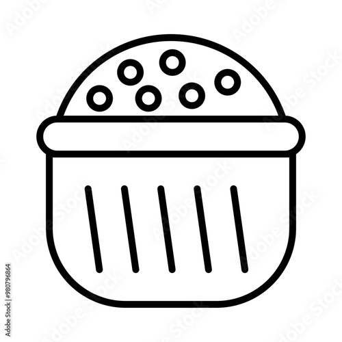 Soufflé line icon