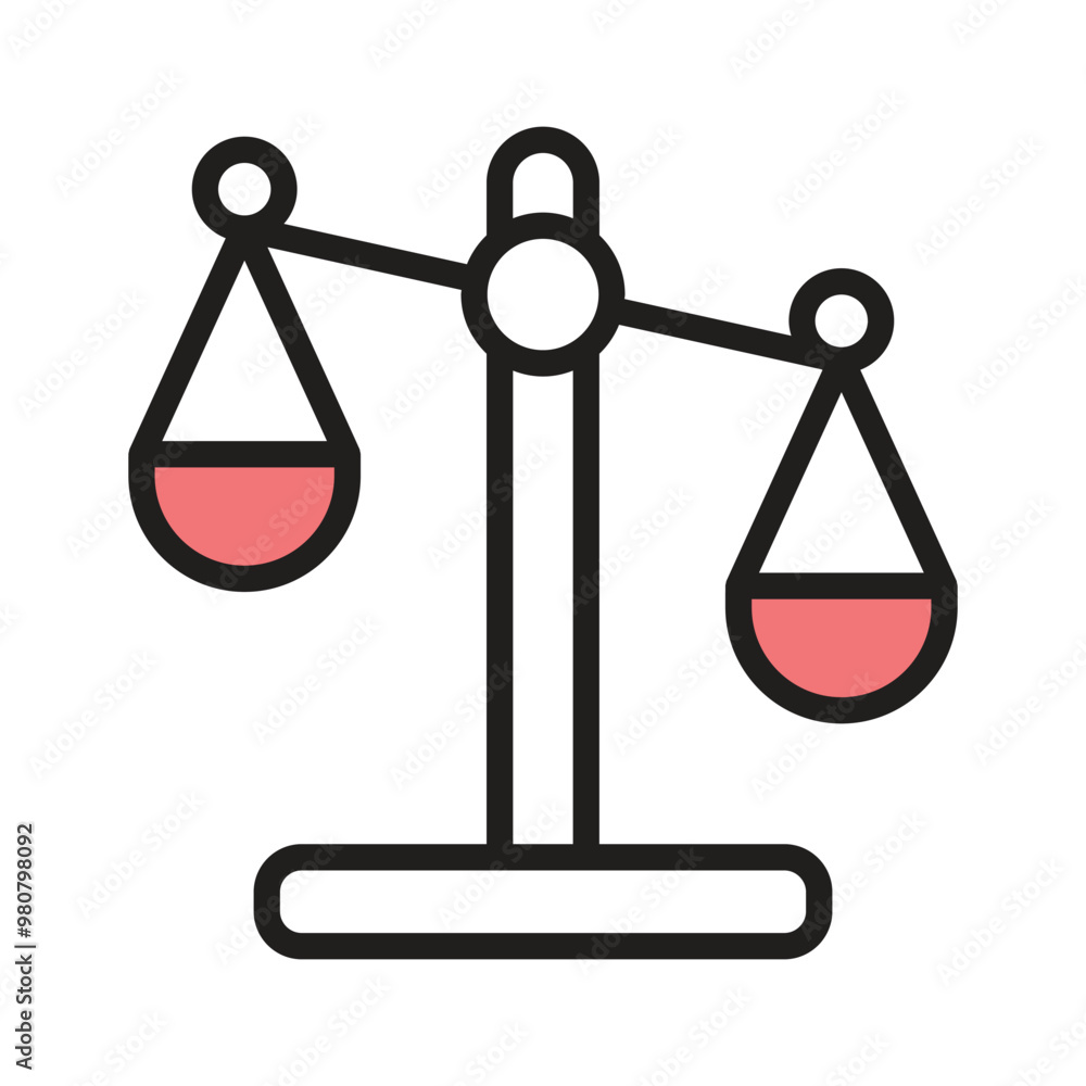 Simple balance icon representing equality,stability and fairness Simple balance icon representing equality,stability and fairness