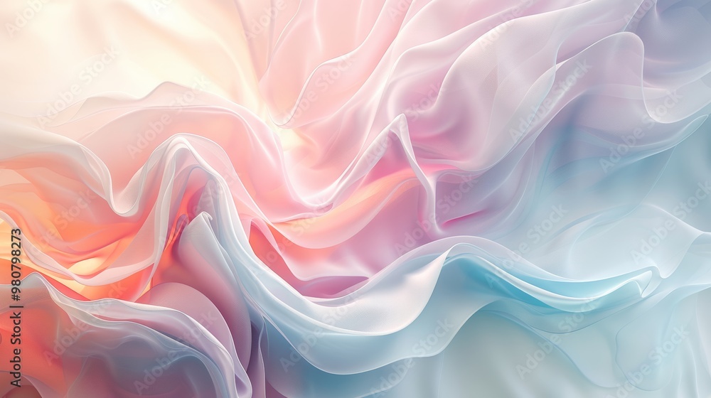 Abstract Pastel Fabric Swirls Abstract Pastel Fabric Swirls