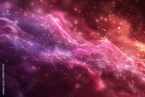 Abstract Pink and Purple Cosmic Waves - Perfect for Digital Art and Backgrounds