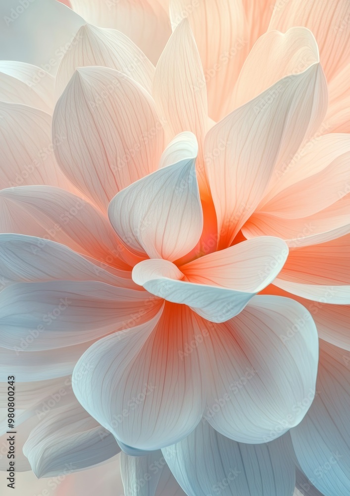 Sophisticated Floral Abstraction with Large Petals Sophisticated Floral Abstraction with Large Petals