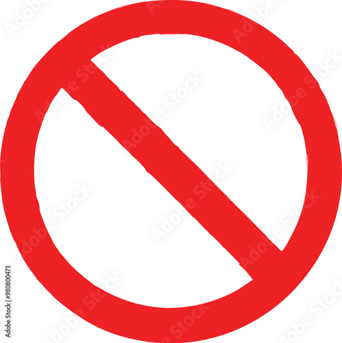 3d render of a forbidden sign not allowed 