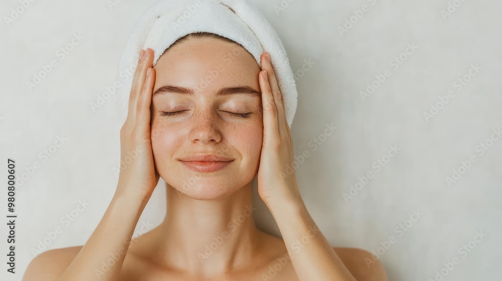 Woman massaging essential oils into scalp, hair loss remedy, soft natural light, serene bathroom setting, focus on improvement and rejuvenation Woman massaging essential oils into scalp, hair loss remedy, soft natural light, serene bathroom setting, focus on improvement and rejuvenation